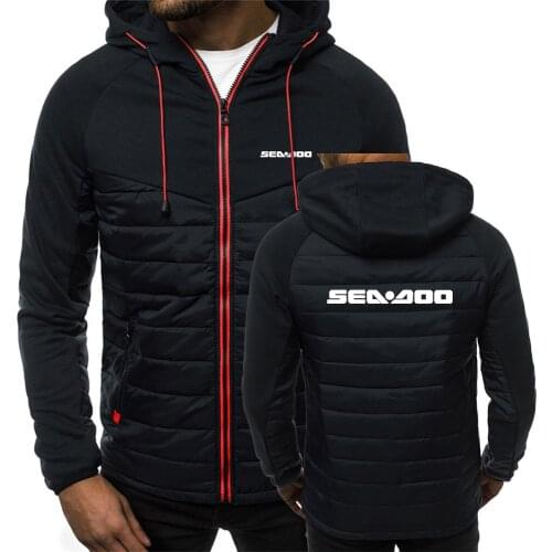 Autumn 2021 Mens Hoodies Sea Doo Seadoo Moto Logo Classic Logo Fashion Print Coat Male Casual 7 Color Padded Jackets Sport Zipp
