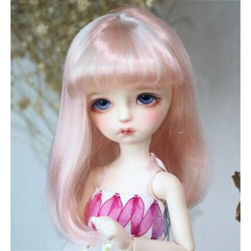 2020 New Arrival 1/4 1/6 1/8 Bjd SD Wig Cute Pink Straight Hair Wire BJD Wig For BJD Doll