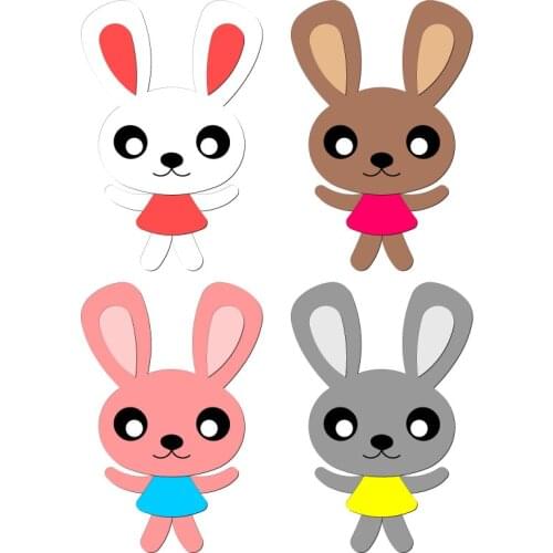 New rabbit Wooden Die Scrapbooking C2747 Cutting Dies Multiple Sizes Compatible with most die cutting machines