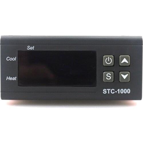 Wired Dual Stage Digital Temperature Controller Outlet Thermostat Heating and Cooling for Fermentation Kegerator Heating Mat