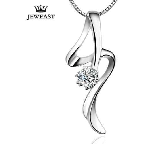 PT950 platinum diamond necklace pendant white gold single diamond pendant female Genuine Support wholesaleization