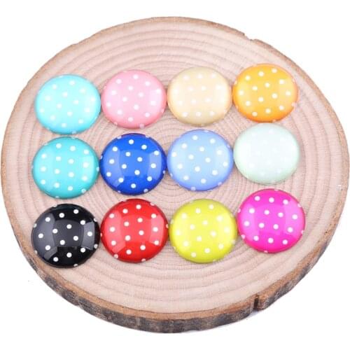 Reidgaller podka dot photo round dome glass cabochon 10mm 12mm 14mm 18mm 20mm diy jewelry accessories for earrings
