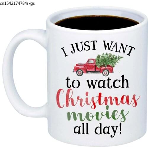 Christmas Mugs Christmas Movies All Day Funny Cute Cup