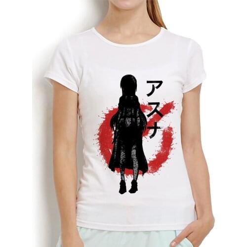 SAO anime Kirigaya Kazuto and Yuuki Asuna t shirt women new casual short sleeve tshirt femme cute streetwear t-shirt