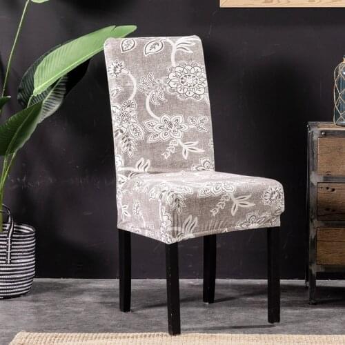 SunnyRain 4/6-Piece Elastic Chair Cover Sets Dining Chair Covers Stretch Chair Protect Covers