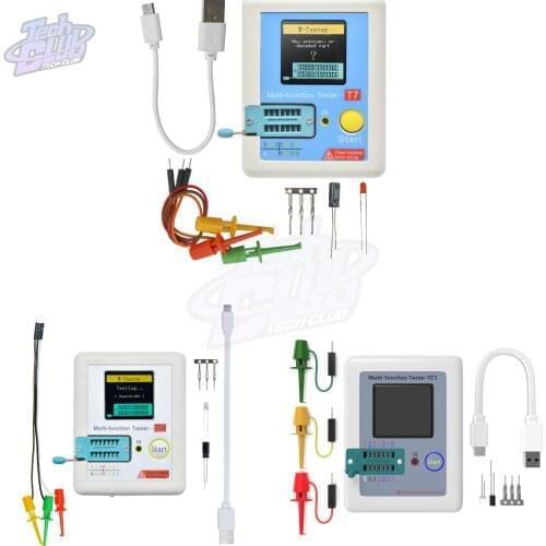 TC-T7-H TCR-T7 LCR-TC1TC2 Transistor Tester Diode Triode Capacitance MOS/PNP/NPN LCR MOSFET TFT LCD Screen ESR Tester Multimeter