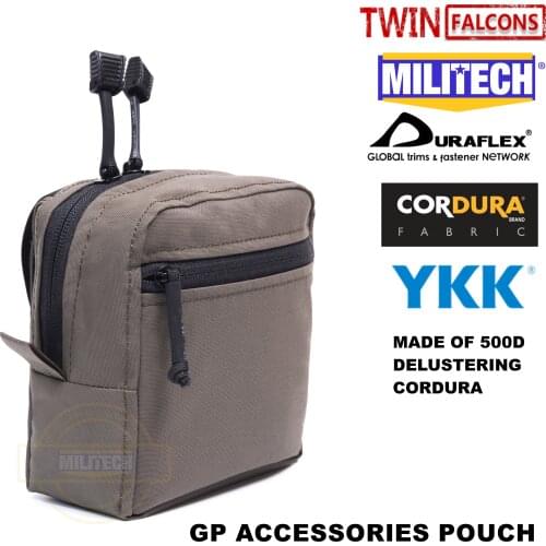 MILITECH TWINFALCONS TW Delustered Cordura Smart General Purpose Pouch For AVS CPC JPC Molle Accessories Pouch With SSE Bag