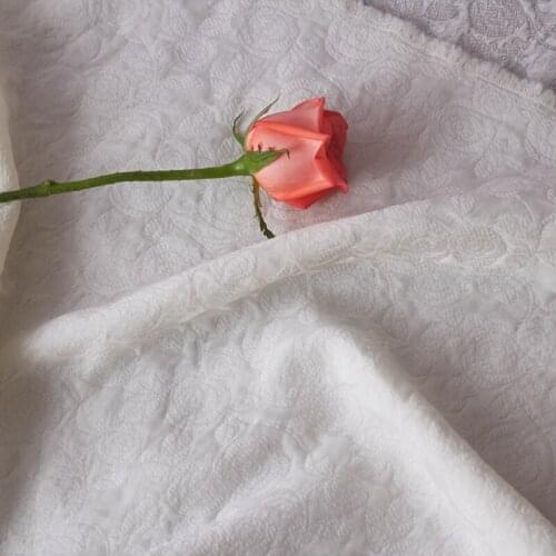 High-quality mulberry silk wool fabric Spring and Autumn Double-Layered Roses fabrics High-end clothing dresses and gowns tissu