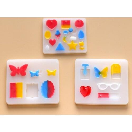 1pcs UV Resin Jewelry Liquid Silicone Mold Butterfly Star Resin Charms Molds For DIY Intersperse Decorate Making Jewelry