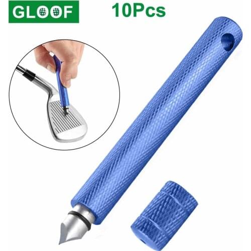 10Pcs/Lot Golf Clubs Iron Wedge Groove Sharpener Cleaner Cleaning Tool Golf Club Head Grooving Tool
