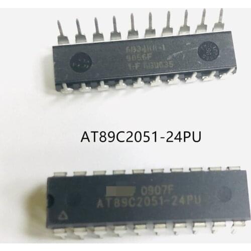 2PCS AT89C2051-24PU 89C2051-24 AT89C2051 DIP-20 original IC
