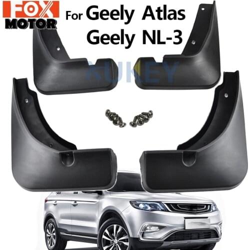 4pcs Molded Mud Flaps For Geely Atlas 2016 - 2018 Mud Guards Splash Guards Fender Mudguards Mudflaps NL-3 Proton X70 2017