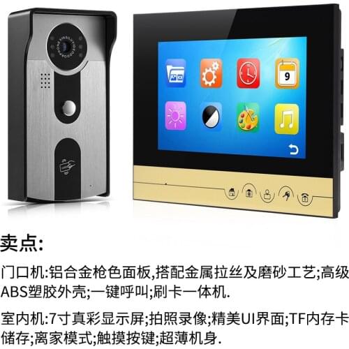 7 Inch ID Card Open Door TF Card Slot Video Door Phone XSL-V70KM-IDT