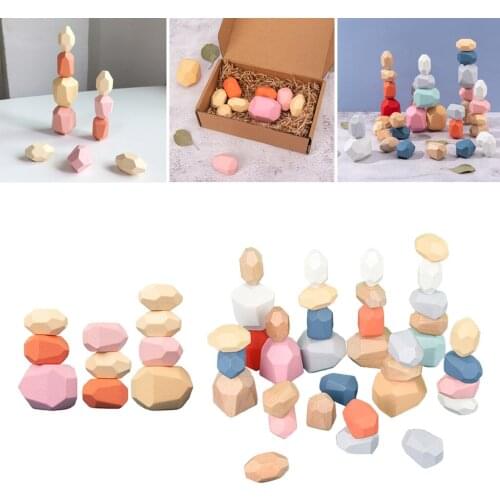 /72pcs Stacker Stones Toys for Kids Construction Balancing Educational Toy