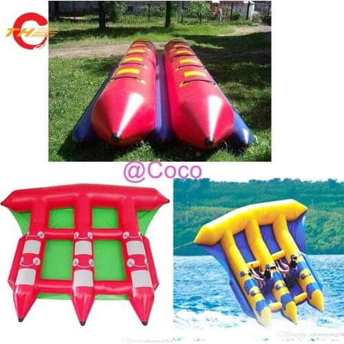 Free ship,triple rows(6 seaters)two rows(12 seaters) inflatable flying banana boat,inflatable flying fish ocean park games