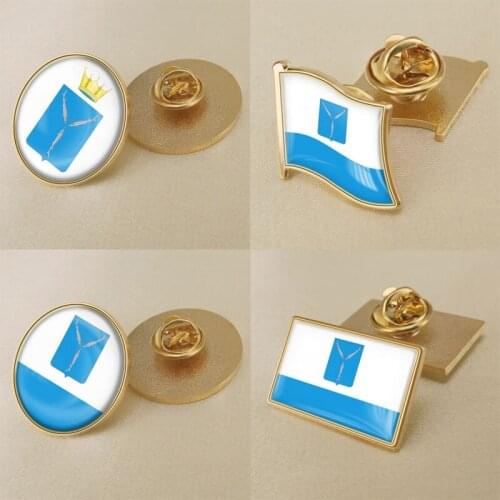 Coat of arms of Saratov Flag Lapel Pins/Broochs/Badges
