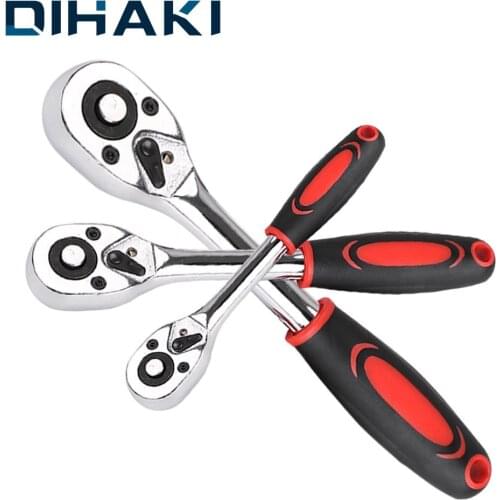 Cr-V Steel Torque Ratchet Wrench Set 1/4" 3/8" 1/2" Drive Swivel Socket Wrench Kit Tool 24 Teeth Quick Release Repair Hand Tools