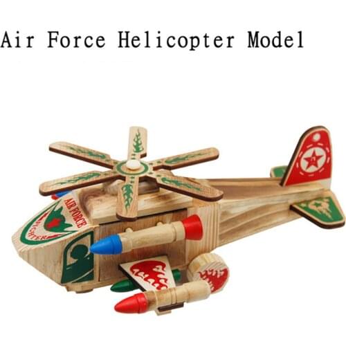 Wood Airplane Puzzle 3D Wood Model Assembly Puzzle Brain Teaser Home Decoration Educational Toy for Kids Teen Boys Adults