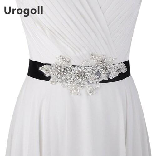 Elegant Women Belt Rhinestones Pearls Wedding Evening Dress Sash Flowers Belts Bridal Bride Belt Sashes For Girl Party Dress Up