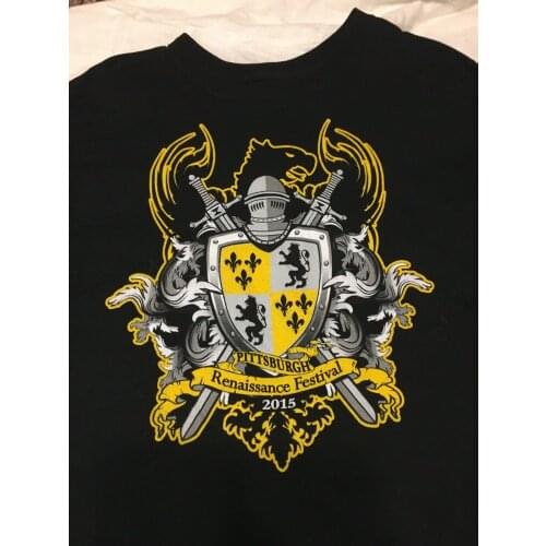Medieval Knight Joust Coat of Arms. Pittsburgh Renaissance Festival T-Shirt Summer Cotton Short Sleeve O-Neck Mens T Shirt New