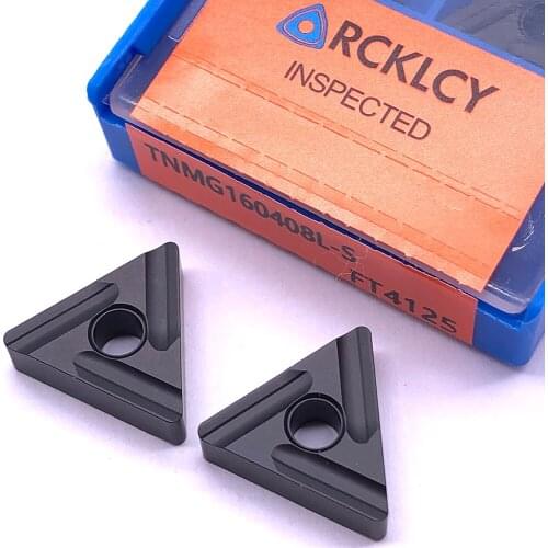 10pcs RCKLCY TNMG160408 L-S FT4125 Carbide tool metal turning tool CNC machine milling tools lathe tool lathe car blade