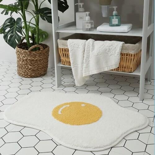Egg Bathroom Rug Funny Entrance Carpet Area Rugs Kitchen Rug Bedroom Floor Mats Nordic Welcome Doormat Chic Room Decor
