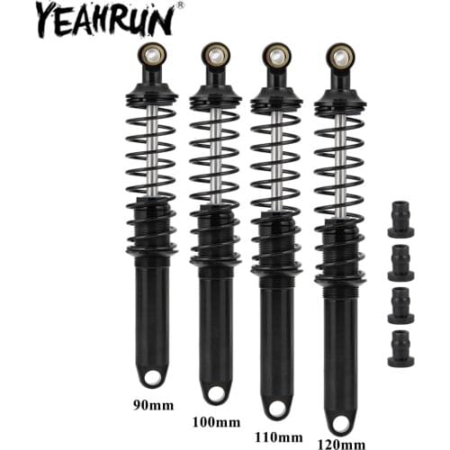 YEAHRUN 4PCS Shock Absorber Oil Damper 90mm 100mm 110mm 120mm for 1:10 Axial SCX10 Wraith TRX4 TRX6 D90 Upgrade Parts