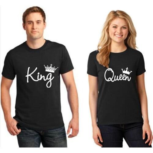Printed fashion casual short-sleeved round neck letter crown printing couple t-shirt short-sleeved sweatshirt