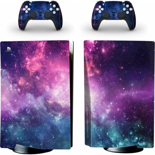 Aurora Style PS5 Disc Edition Skin Sticker for Playstation 5 Console & 2 Controllers Decal Vinyl Protective Skins Style 1