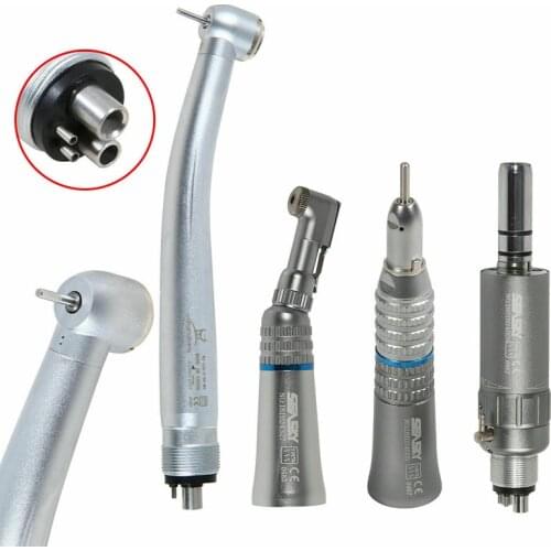 Dental Standard Head Single water spary High Speed Handpiece Low Speed Contra Angle Straight Handpiece 2/4 Hole Motor NSK Style