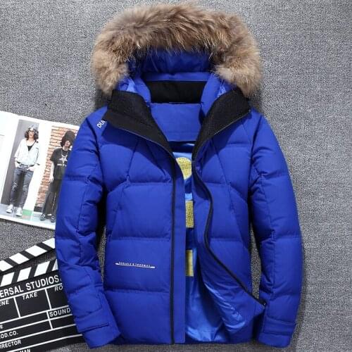 New Fashion Brand Male Casual Winter Outerwer Down Parkas Fur Hooded Duck Down Jackets Men Thicken Warm High Quality Down Coats