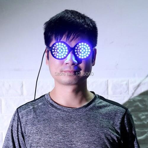 Christmas Halloween Multi Color Strobe LED Flash Glasses For Bar Nightclub Dance Party Supplies Decoration Flashing Rezz Glasses