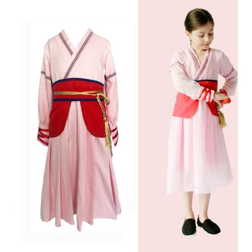 Autumn Girl Clothing Children Magnolia Hanfu Dress Costume Baby Girl Clothes Autumn Winter China Princess Cosplay Costume