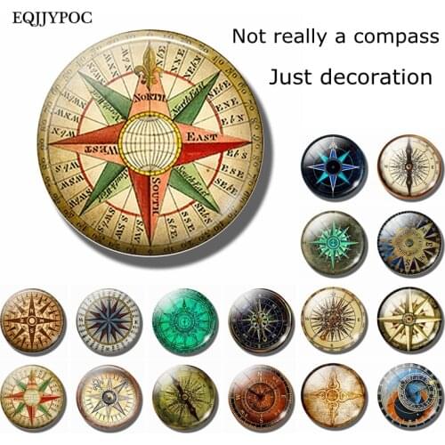 Retro Compass Fridge Magnets Removable Steampunk Style Magnetic Whiteboard Message Refrigerator Stickers Not Really A Compass