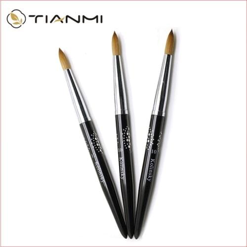 TIANMI Nail Brush, Crystal Acrylic Brush, UV Plastic Round Tip Combination Pen, Engraving Brush, Professional Brush Nail Tool
