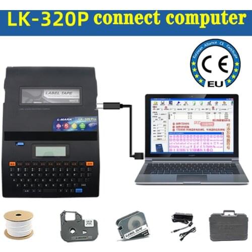 L-MARK Cable Id Printer +Can Connect PC Electronic Lettering Machine PVC Tube Printer Wire Marking Machine In Blue Color LK-320P