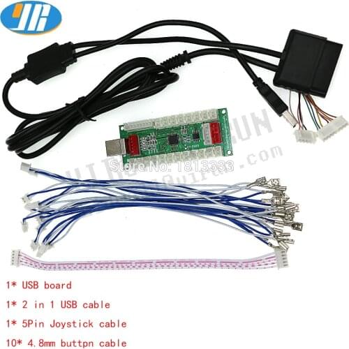 PS2/PS3/PC/PC360 /Raspberry Pi USB Board Arcade Game DIY Joystick Encoder Zero Delay Controller Sanwa Button DIY
