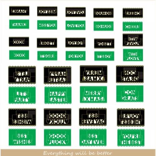 Thanks Xoxo Best Wishes Love You Sentence Alphabet Metal Cutting Dies Make POP UP Cards Scrapbook Handicraft Hot Selling Die Cut