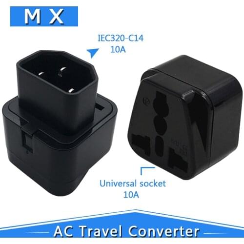 PDU special conversion connects C13 to universal server IEC320-C14 plug, C14 travel adapter. C14 to US UK EU AU