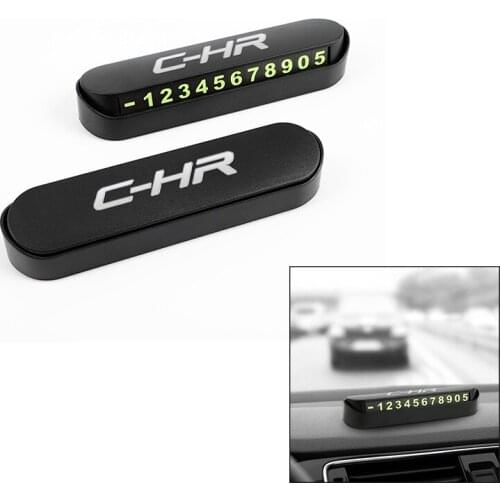 Car Luminous Temporary Parking Card Night Phone Number Card Universal Hidden Auto Mobile Temporary Stop for Toyota C-HR