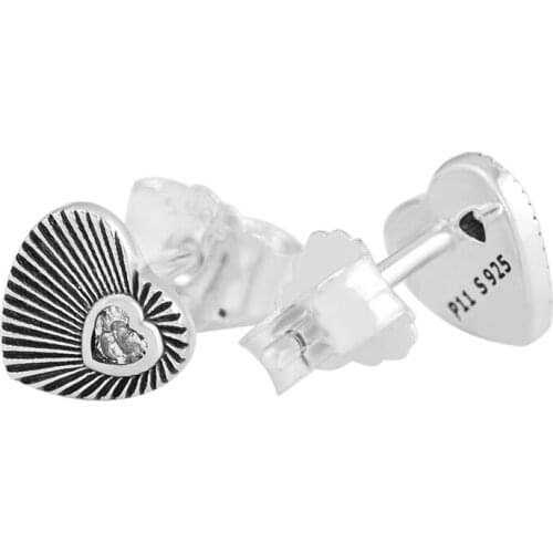 Vintage Heart Fans Earrings 925 Sterling Silver Jewelry For Woman Make up Fashion Female Earrings Party Jewelry Wholesale