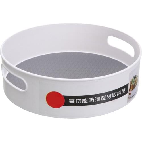 360° Rotating Storage Container Multifunctional Turntable Rack Anti-slip Spinning Organizer