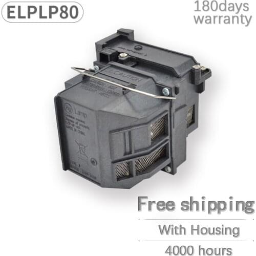 High Quality ELPLP80 Compatible Projector Lamp With Housing for EB-585WI EB-585W EB-580 EB-595WI EB-1420WI EB-1430WI Projectors