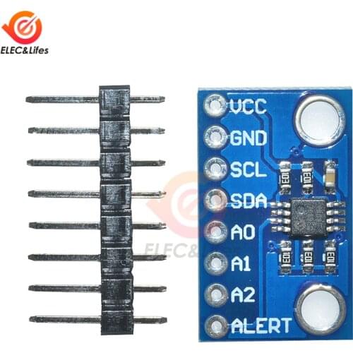 High Accuracy MCP9808 Temperature Sensor I2C Breakout Board Module 2.7V-5V Logic Voltage for Arduino DIY Kit