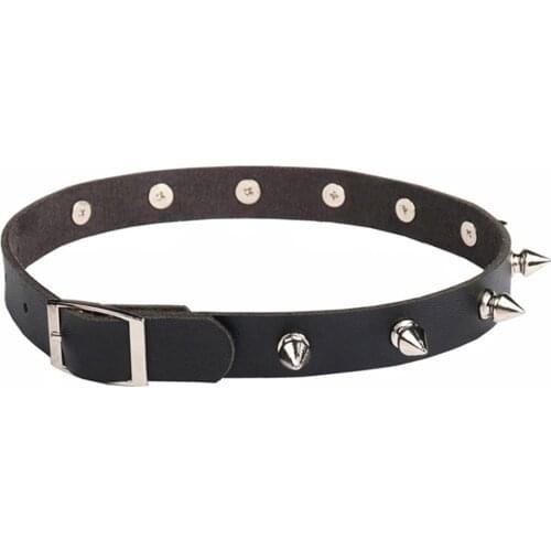 Spiked choker for women men punk rock Collar Goth fashion necklaces 2021 Leather Studded Choker Girls Harajuku Gothic Jewelry