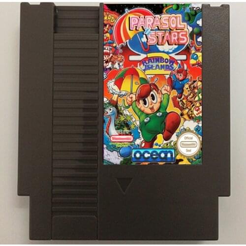 Parasol Stars The Story of Bubble Bobble 3 Nes Card For 72 Pin 8 Bit Game Player
