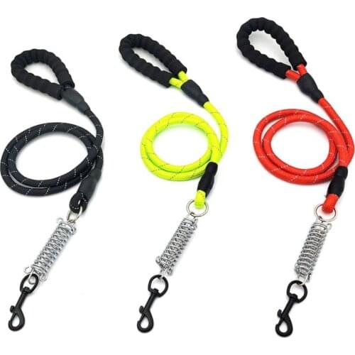 1.5M Reflective Durable Dog Leash Black Blue Nylon Basic Leashes Medium Large Dogs Collar Leashes Lead Rope