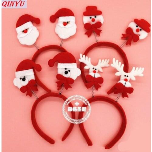 1pcs Christmas Headband Accessories Hair Hoop Decorations Child Gifts Xmas Ornaments New Year Party Supplies 5ZHH093