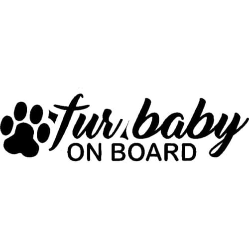 15CM*4CM Fur Baby On Board Pet Dog Paw Rescue Vinyl Decal Sticker Car Truck Suitcase sticker Laptop Helmet Skateboard Sticker