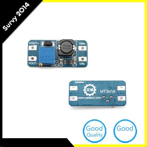 5pcs/lot MT3608 DC-DC Adjustable Boost Module 2A Boost Step Up Module with MICRO USB 2V - 24V to 5V 9V 12V 28V LM2577